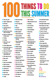 Our Take On The 100 Things Lists Feel Free To Share And Tailor For Yourself From Http Blog Frenc Summer Fun List Summer Bucket List For Teens Summer Bucket
