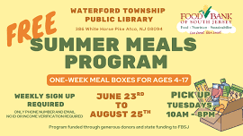 Free Summer Meals Program (Ages 4-17)
