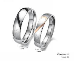 Having a promise ring custom made. Jewelry Ringss Sets Fashion Couple Half Heart Matching Titanium Steel Couples Ring Men Women Wedding Engagement Rings Lots Ring Of O Jewelry Ring Girljewelry Gemstone Rings Aliexpress