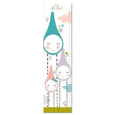 Harriet Bee Chauncey Raindrop Family Canvas Personalized Growth Chart