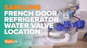 There are two lines in the back of this model. Water Valve Location In A Samsung French Door Refrigerator Youtube