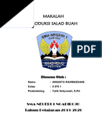 Salad buah disaladan karena timnya belum mengetahui takaran yang pas dalam produknya. Makalah Kewirausahaan Pembuatan Salad Buah Pdf
