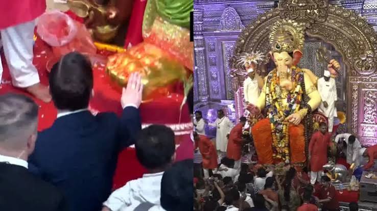लालबागचा राजा के दर्शन करने पहुंचे अमेरिकी राजदूत सर्जियो गोर, गणपति के पैर भी छुए, बोले- 'यहां की ऊर्जा अद्भुत है' - India TV Hindi