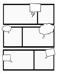 Free printable comic book templates. Stretch Your Creativity And Create Your Own Comic With These Template Frames Comic Book Template Comic Template Comic Strip Template