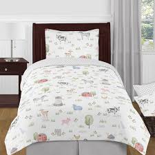 Peppa is back with this mermaizing reversible toddler duvet set. Farm Animals Boy Or Girl Twin Size Kid Childrens Bedding Comforter Set By Sweet Jojo Designs 4 Pieces Watercolor Farmhouse Lattice Horse Cow Sheep Pig Only 99 99