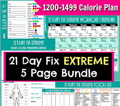 59 skillful 21 day fix chart printable