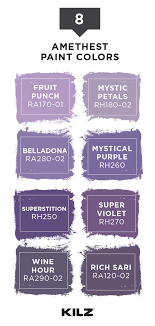 With Jewel Tone Colors Being All The Rage In Interior Design This Amethyst Paint Color Palette Is Jus Purple Paint Colors Purple Bedrooms Bedroom Paint Colors