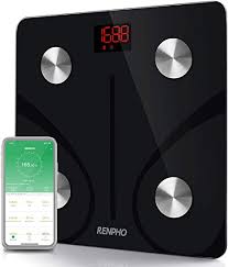 Renpho Bluetooth Body Fat Scale Smart Bmi Scale Digital Bathroom Wireless Weight Scale Body Composition Analyzer With Smartphone App 396 Lbs Black