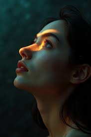 Follow Like Share. Promnt : Editorial Power Close Waist-up portrait.  Diffusion sock creates angelic glow