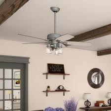 Shop ceiling fans online or locate a dealer near you! Hunter Crown Canyon 52 In Led Indoor Matte Nickel Ceiling Fan With Light Kit 53403 The Home Depot