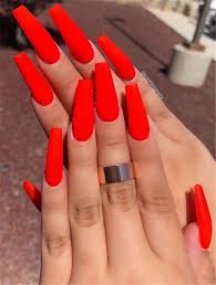 Woods wore the design on the runways of helmut lang but you can easily recreate the look using a rich black. 45 Hottest Red Long Acrylic Coffin Nails Designs You Need To Know Page 12 Of 45 Cute Hostess For Modern Women