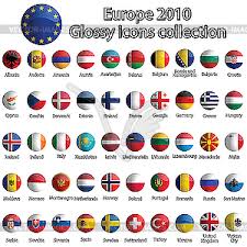 Freie kommerzielle nutzung keine namensnennung top qualität. Glanzende Icons Mit Europa Flaggen Vector Clipart