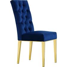 meridian furniture 716navy c capri dining chair tufted navy velvet on gold stainless steel base set of 2 velvet dining chairs tufted dining chairs upholstered dining chairs