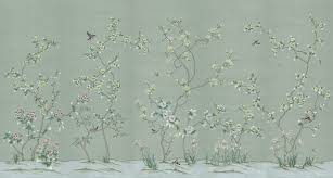 Make a bold statement in your home with artwork from independent artists worldwide. Chinoiserie Wall Mural Chanteur Jade Asian Wallpaper By The Mural Source Houzz