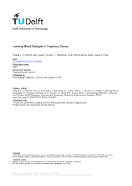 Delft University of Technology Learning Mixed Strategies in Trajectory Games