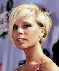 Posted by hairlady on wed, jun 6th, 2007. Victoria Beckham Short Straight Layered Light Blonde Bob Haircut With Side Swept Bangs