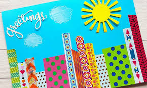 A little bit of washi goes a long way as well, so one roll lasts quite awhile. How To Make A Washi Tape City Skyline Card Make And Takes