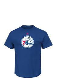Philadelphia 76 ers nba basketball jersey shirt phila #8 okafor adidas. Majestic Philadelphia 76ers Blue Logo Short Sleeve T Shirt 17253765