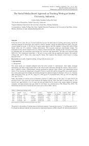 Rephrase that question in a form that assumes no relationship between the variables. Pdf The Social Media Based Approach In Teaching Writing At Jember University Indonesia