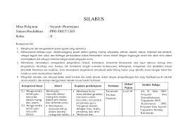 Di bulan desember 2019 lalu menteri pendidikan telah secara resmi mengeluarkan surat edaran terkait tata cara sistematika penyusunan rpp k13. Download Silabus Sejarah Indonesia Kelas X Kurikulum 2013 Guru Paud