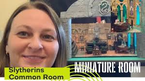 DIY Harry Potter I Made Slytherins Common room! Part 3 diorama room box  from scratch