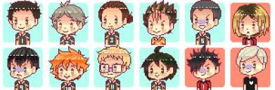 F2u Haikyuu Pixel Icons By Teasomething On Deviantart Pixel Art Haikyuu Perler Bead Art