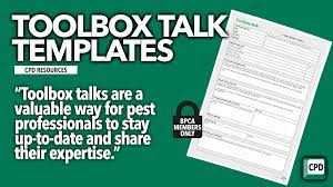 Check spelling or type a new query. Bpca Adds Toolbox Talk Resources For Members