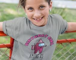 Among Us Shirt, Among Us Birthday, Birthday Girl Boy Shirt, Among Us Gamer  Birthday Party