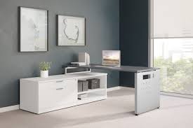 Shop modern tables, desks, beds, dressers & more at west elm®. Modern L Shaped Desk Side Storage Newport Gray White Elements Harmony Collection