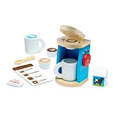 Juega cooking fast, sara's cooking class: Amazon Com Set Para Preparar Y Servir Cafe De 11 Piezas Juego De Cocina De Juguete De Madera Accesorios Melissa Doug Toy Toys Games