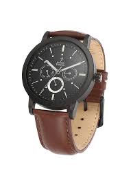 Men's Leather Strap Watch