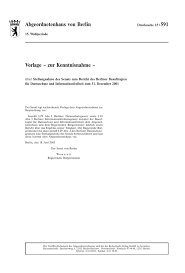 Trotzdem liest man sie in jedem zweiten brief. B Abgeordnetenhaus Von Berlin 591 Vorlage Zur Kenntnisnahme Manualzz