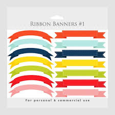 Banner Clipart Stitched Ribbon Flags Digital Ribbon Clip Etsy Banner Clip Art Ribbon Flag Ribbon Banner