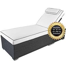 Xxl 52 Cm Hohe Premium Liege Mit 12 Cm Auflage Mit Kopfkissen Waschbar Unsere Hochwertige Exklusive 5 St Sonnenliege Edelstahlschrauben Sonnenliege Rattan