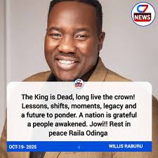 The King is Dead, long live the crown! Lessons, shifts, moments, legacy and  ad future to ponder. A nation is grateful a people awakened. Jowi!! Rest in  peace Raila Odinga _ Willis