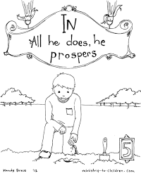 This niece colored as fast as she could and finished here is a print and color page for psalm 118:1 it helps kids to memorize the verse when they color in the letters of the verse. In Everything He Prospers Psalm 1 3 Coloring Page Ministry To Children