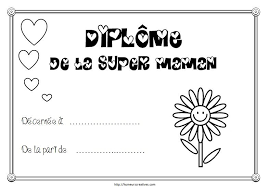 Diplomes A Imprimer Diplome Fete Des Meres A Imprimer Super Maman