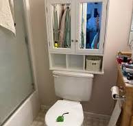What space to leave between toilet and cabinet?