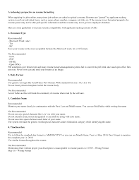 resume formatting