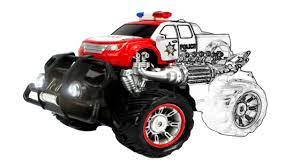 Police car coloring pages for children. How To Draw A Police Monster Truck Coloring Pages Drawing Police Car Youtube