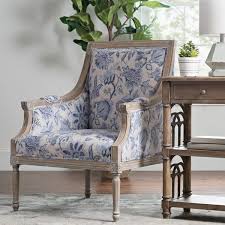 Mckenna Blue Floral Accent Chair Kirklands Accent Chairs For Living Room Blue Accent Chairs Floral Accent Chair