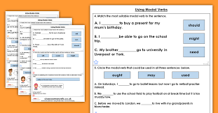 Check out these modal verbs games & activities, along with worksheets, lesson plans, online practice recommendations and more for modals. Year 5 Using Modal Verbs Homework Extension Modal Verbs Classroom Secrets