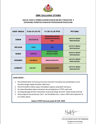 The mind is not a vessel to be filled, but a fire to be kindled. jadual induk kelas pusat tingkatan enam smktar 2018 →. Jadual Waktu E Pdpc Tingkatan 1 4 Bermula 30 Jun 2020 Selasa Smk Saujana Utama