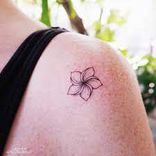 Tiny Frangipani For Kat Done In Single Needle Tattoo Flowertattoo Tattooart Balitattoo Bali C Tattoos Tattoos For Women Flowers Frangipani Tattoo