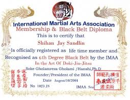 Fake Martial Arts Degree Black Belt Certificate College Degree Training Certificate Doctorate Degree