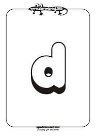 These easy cut free alphabet letter templates have a thick dark outline for easy cutting. Small Letter D Simple Alphabet Easy Coloring Alphabet For Toddlers