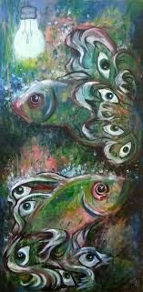 Surreal Betta Fish Eyes Painting By Arpeggio Romiti Eye Painting Painting Artist Models