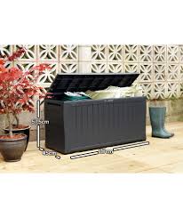 Click here and add to cart for $59.23 + free shipping. Buy Keter Marvel 270l Garden Storage Box Grey Garden Storage Boxes And Cupboards Argos Garden Storage Garden Storage Bench Plastic Outdoor Storage Box