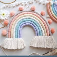 pin by chelsie meece on hobi rainbow decorations rainbow wall wall hanging