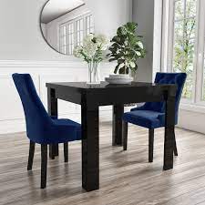 Suitable for most living areas within your home, this paper can be used to paper a whole room or ideally for a feature wall. Vivienne Black High Gloss Dining Table Flip Top With 2 Navy Blue Velvet Dining Chairs Furniture123